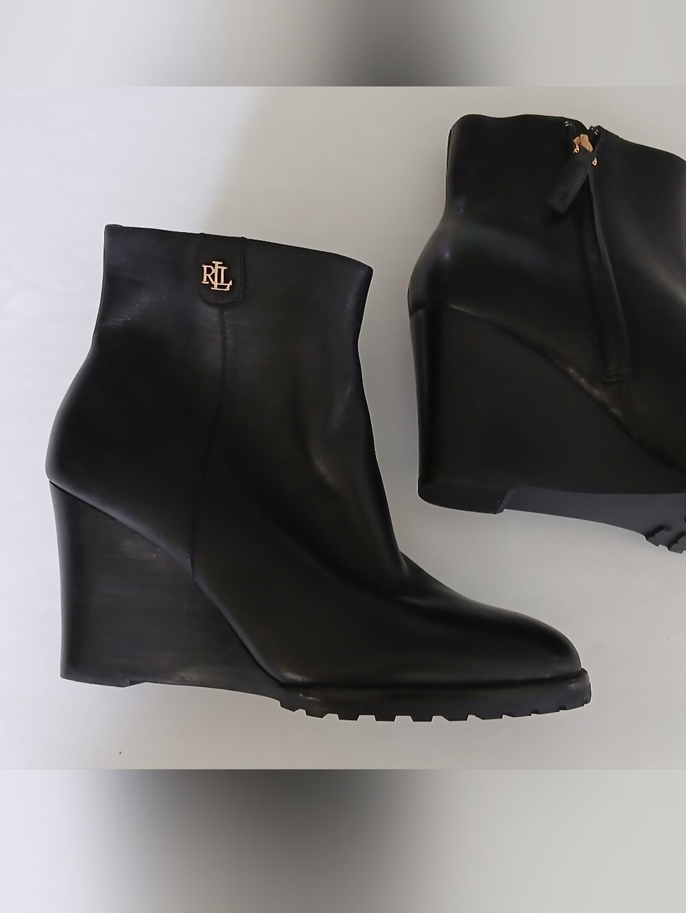 Lauren Ralph Lauren “Shaley” Black Wedge Bootie – Size 5B – NWOT (No Box)